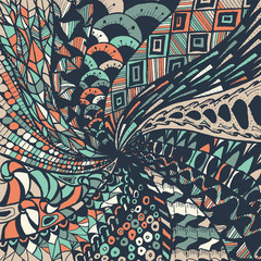 Abstract doodle background. Zentagle. Spiral.