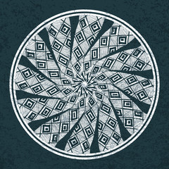 Abstract circular pattern hand drawing .