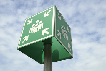 Meeting or assembly point sign
