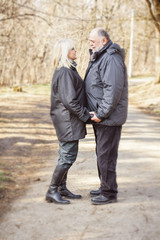 Happy Elderly Senior Romantic Couple