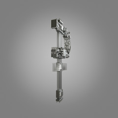 Business concept. Dollar currency symbol of microchips  