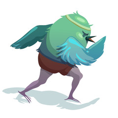 Fototapeta premium Vector illustration of sparrow. Runner.