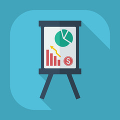 Flat modern design with shadow  board information graphics