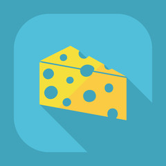 Flat modern design with shadow cheese, cheese product