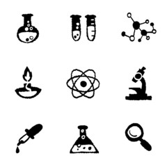 Science icons Set and Signs - vector illustration