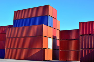 Cargo container yard, the Port of Tokyo