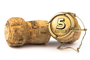 Champagnerkorken 5 Jahre Jubiläum