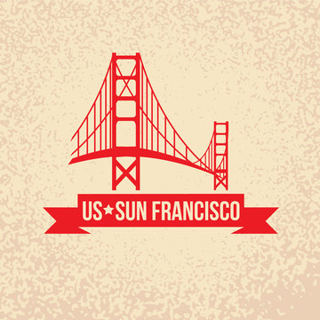 Golden Gate bridge - The symbol of US, Sun Francisco.