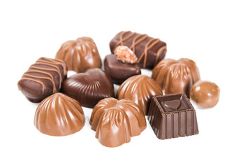 Obraz na płótnie Canvas Set of chocolate candies