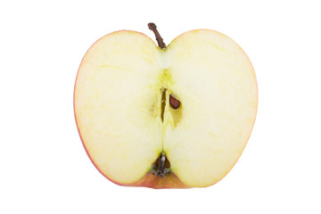 Half of apple isolated on a white background