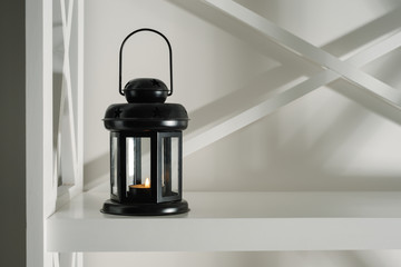 interior and decor in the room, lantern for candles © YARphotographer