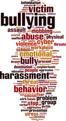 Obraz premium Bullying word cloud concept. Vector illustration