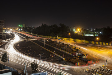 Fototapeta na wymiar Addis Ababa at night.