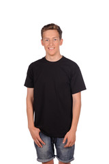 Fototapeta premium boy in the black shirt
