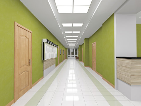 interior green corridor