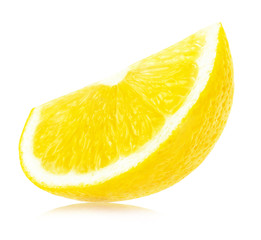 lemon slice isolated on white