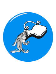 Aquarius horoscope water jug botton