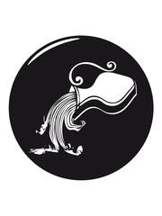 Aquarius horoscope water jug botton