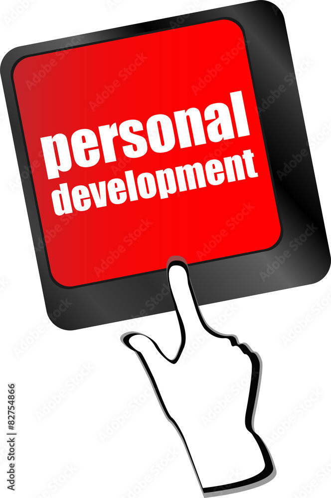 Poster keyboard key with enter button personal development vector