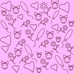 background with hearts