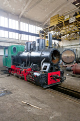 steam locomotive in depot, Banovici, Bosnia and Hercegovina