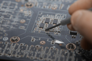 Repair of motherboard