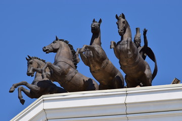 Obraz premium Quadriga on the top of the New Opera in Astana, Kazakhstan