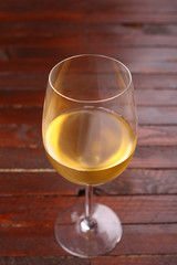White wine on wood