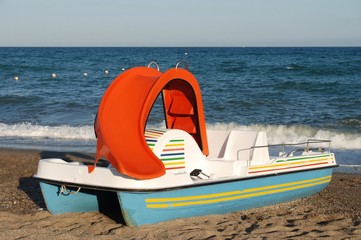 Fototapeta premium Hidropedal en la playa