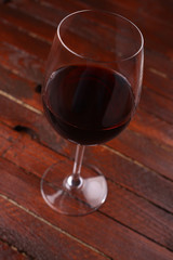Red wine on wood