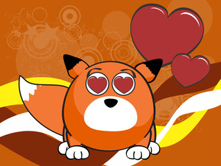 fox baby ball cartoon background in vector format