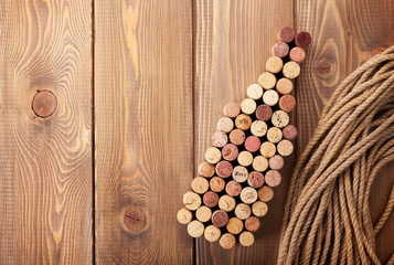 Fototapeta na wymiar Wine bottle shaped corks