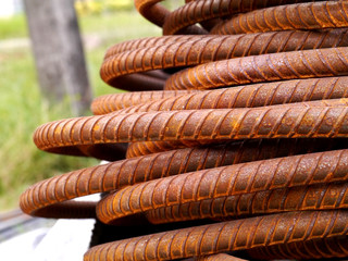 Steel bars for construction.