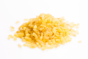 Raw bulgur heap
