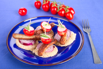 Grillwürstchen, Finger food