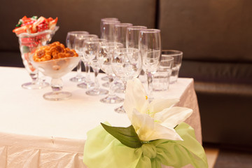 Wedding table setting