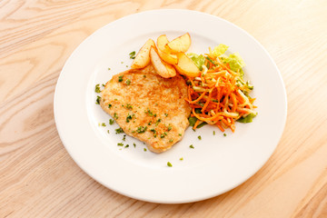schnitzel with potatoes