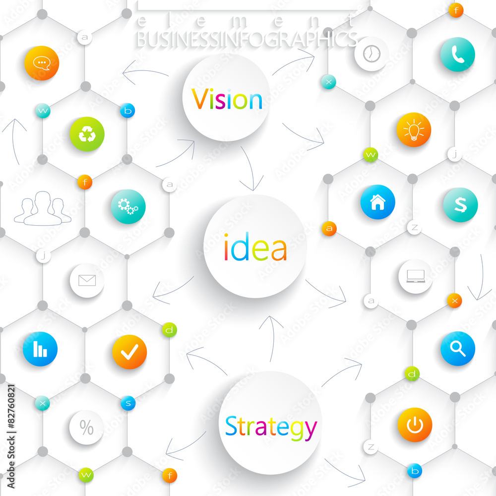Poster modern infographic design with place for your text.