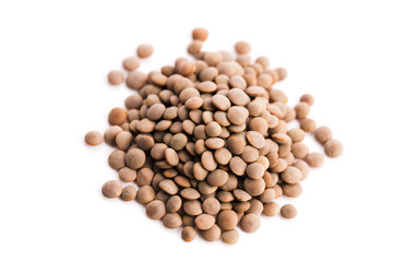 Lentils Isolated on White Background