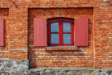 Fototapeta na wymiar fragment of the wall with a window