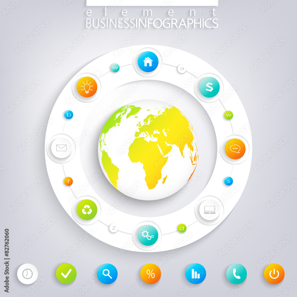 Poster modern infographic design with place for your text.