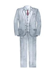 Male clothing suit. Wedding suit