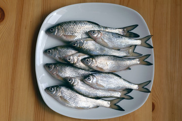 Fresh fish on a plate