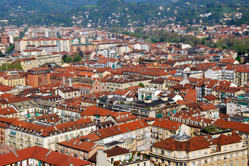 Fototapeta na wymiar View of the city of Turin from the Mole Antonelliana - Turin - P