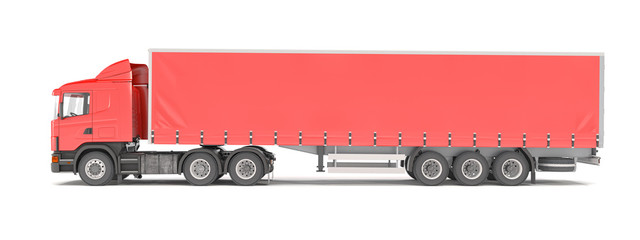 cargo truck - red - shot 42