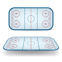 Naklejka premium Set of ice hockey fields