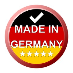 Fototapeta premium Made in Germany Button with five stars - illustration