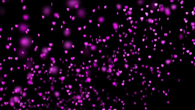 Heart shape Particles World with alpha channel