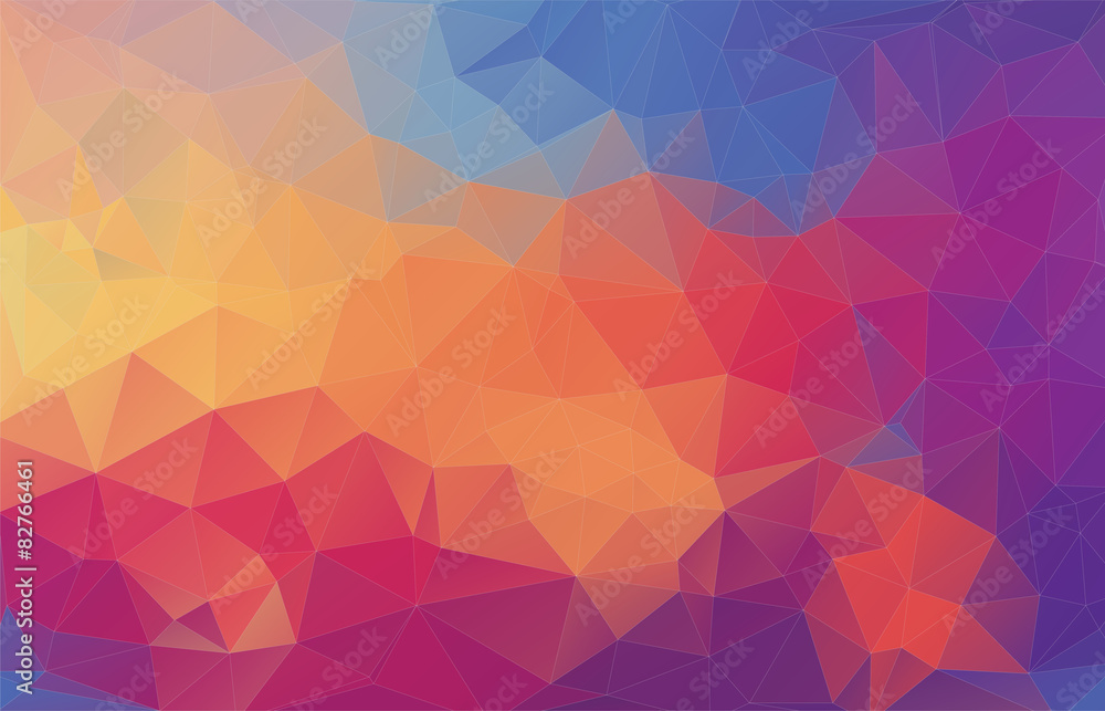 Wall mural abstract polygonal background for web design