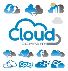 Fototapeta premium cloud logo symbol